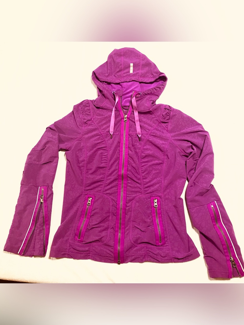 Zella Purple Full-Zip Athletic Yoga Layering Hoodie - M
